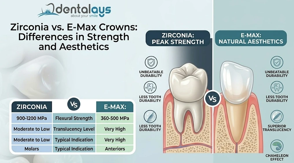 Zirconia vs E-Max Crowns