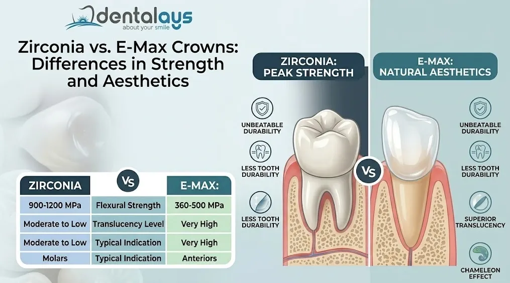 Zirconia vs E-Max Crowns