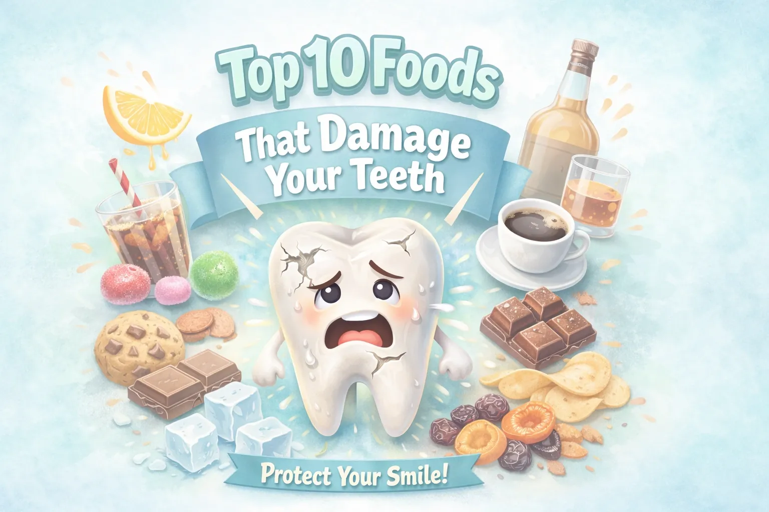 Top 10 Foods Damage Your Teeth