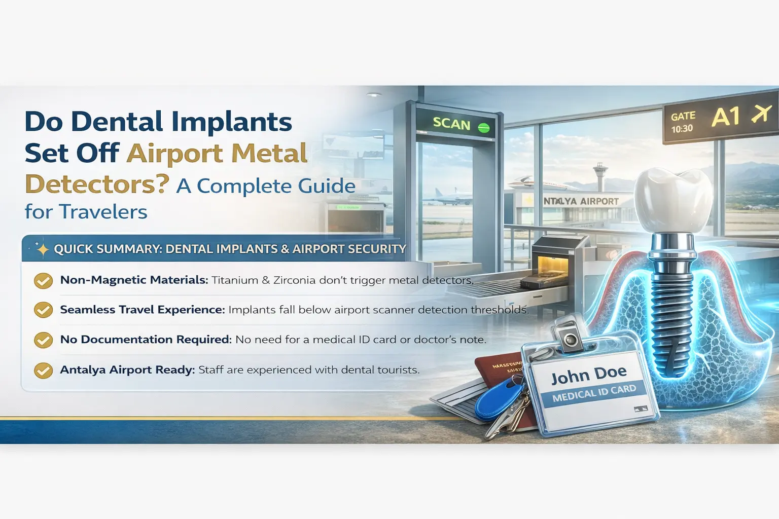 Diş İmplantları Havaalanı Metal Dedektöründe Öter mi?